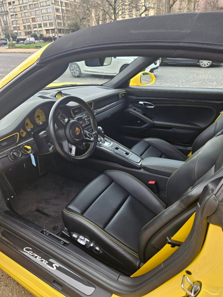 Porsche 991 jaune racing