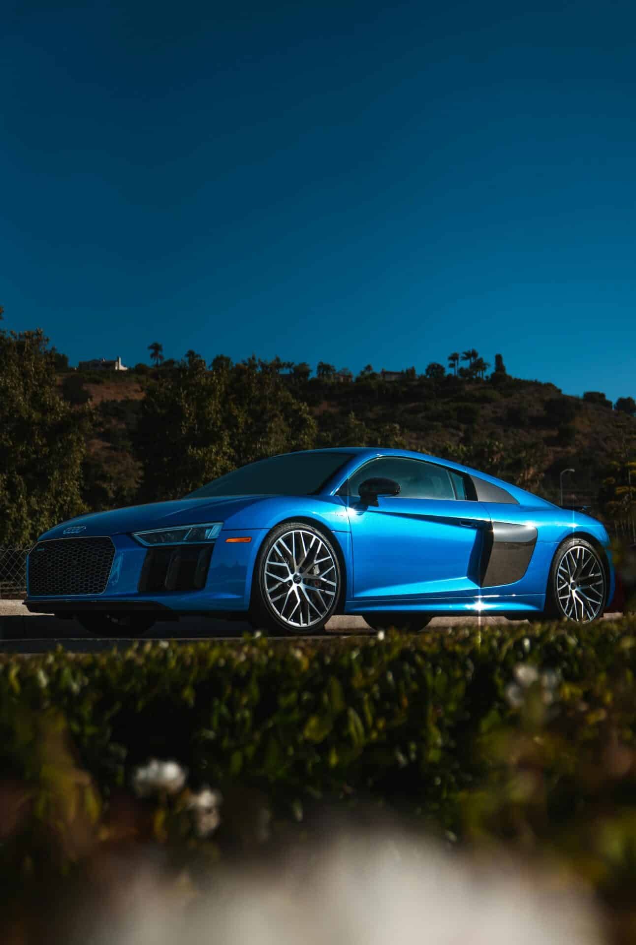 Audi R8 Import bleu métallisé