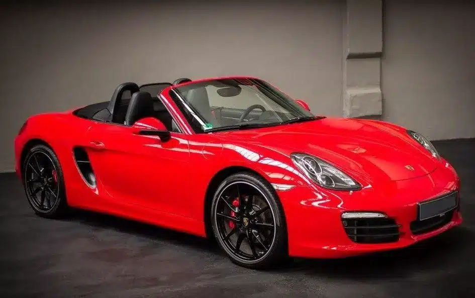 Porsche Boxster 981 S 315ch couleur rouge indien Import