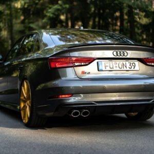 Audi S3 berline gris vue arrière en occasion import Allemagne