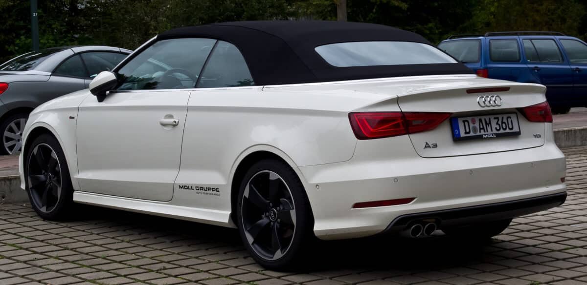 Occasion Audi A3 Cabriolet blanc capote noir Allemagne
