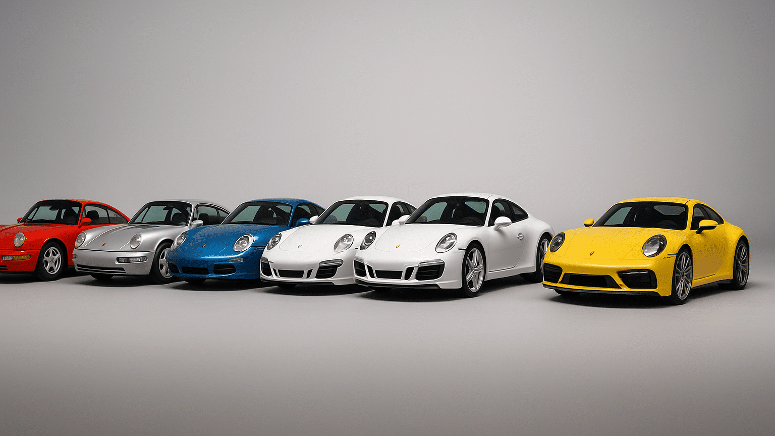 Gamme Porsche 911 toutes couleurs