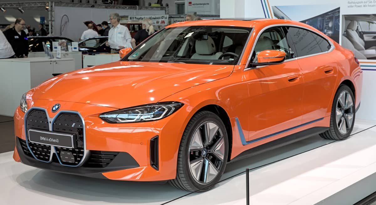 BMW I4 occasion Allemagne orange importation