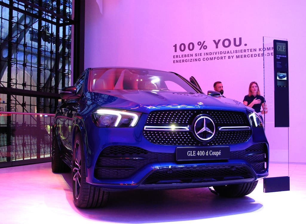 Mercedes GLE coupé 400 bleue Import Allemagne