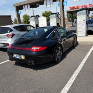 Porsche 911 type 997.2 4S Targa PDK 385ch vue AR avec plaques de transit